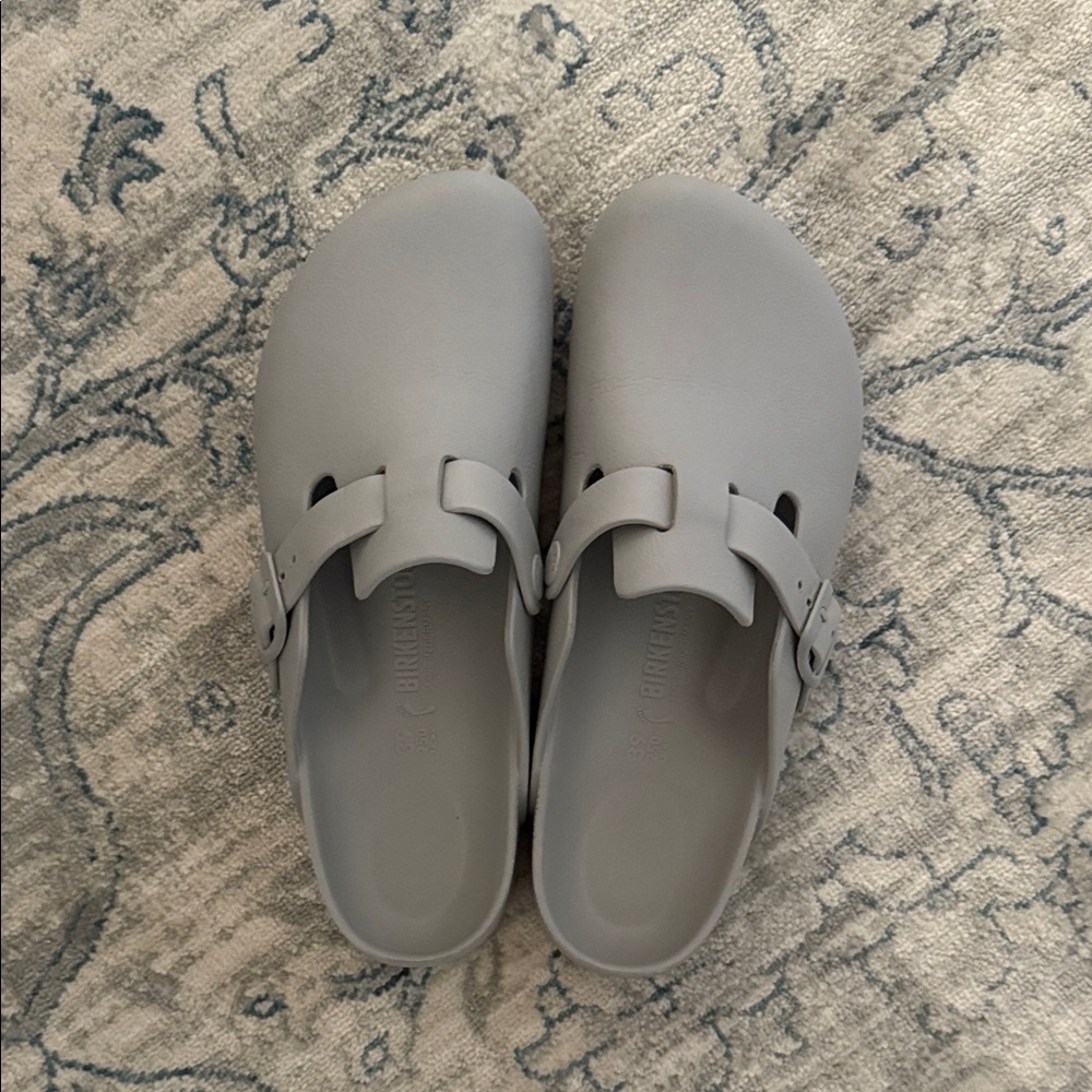 Women’s Gray Rubber Birkenstock Clogs
